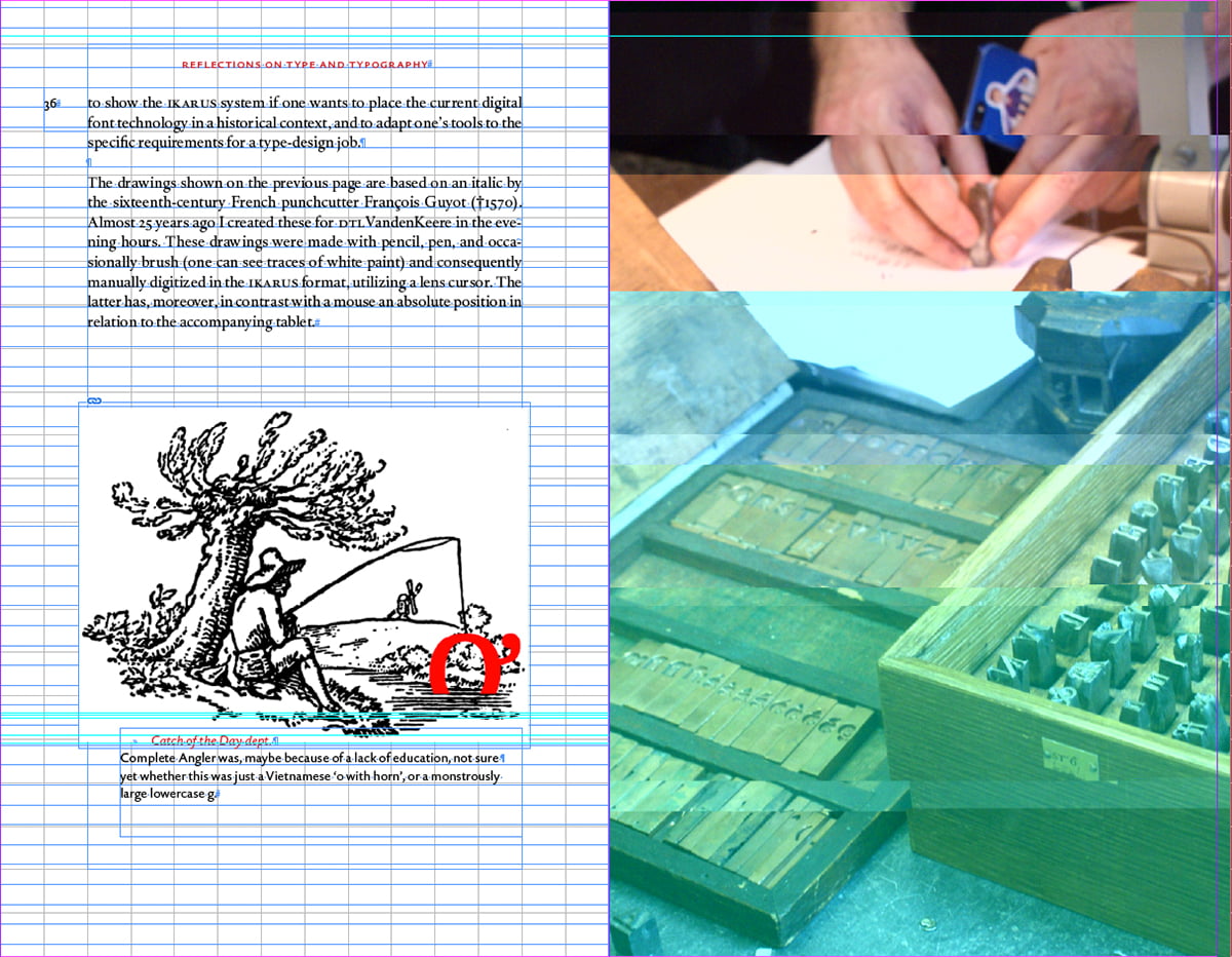 Spread from Reflections on Type and Typograpy [&hellip;] in InDesign